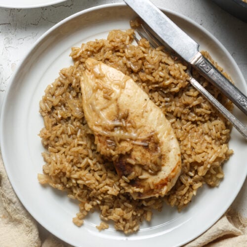 Chicken and rice.