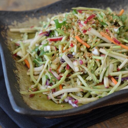 Asian coleslaw on a plate