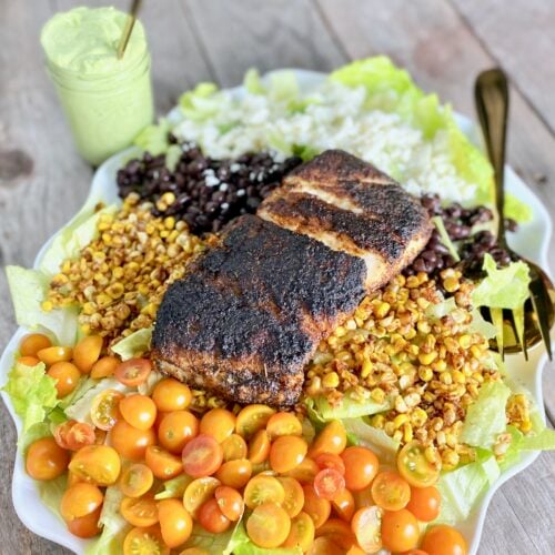 Blackened Fish Salad on 100 Days of Real Food