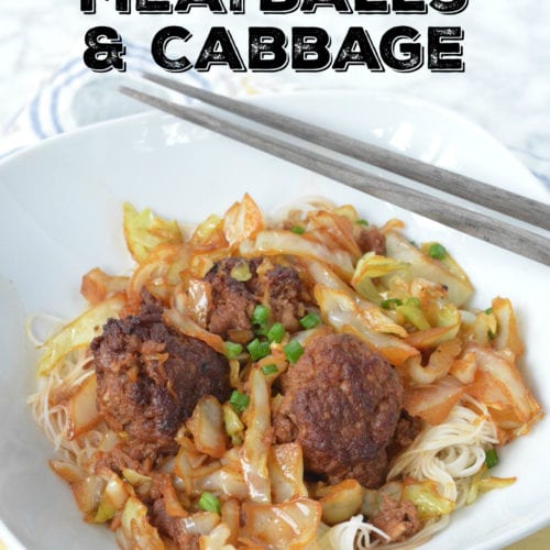 Braised Asian Meatballs and Cabbage 1
