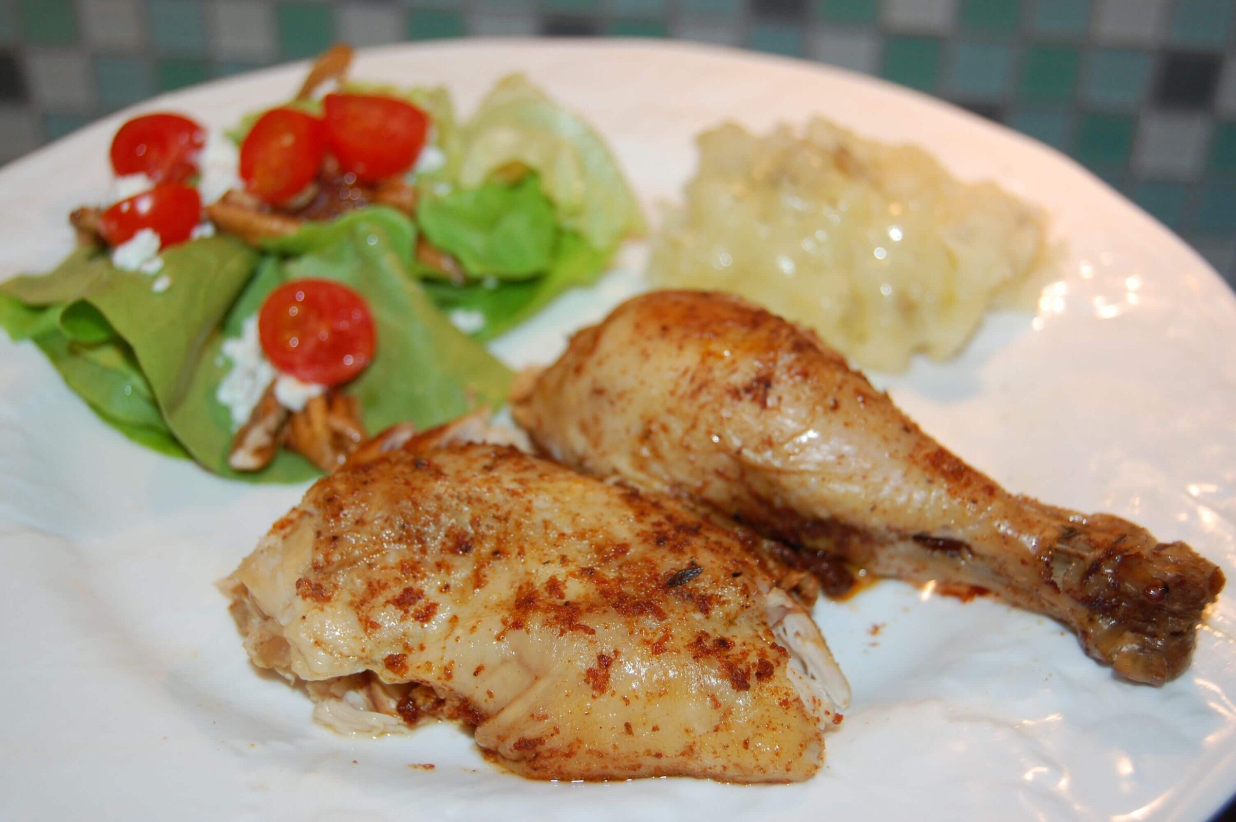 Homemade chicken that's been cooked in a slow cooker