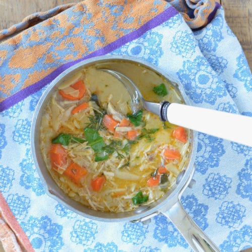 Chicken and Orzo Soup on 100 Days of Real Food