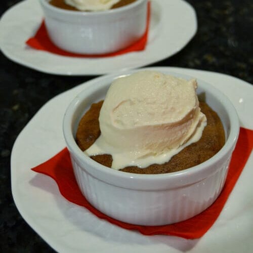 Chocolate Souffle with Ice Cream from 100 Days of #RealFood