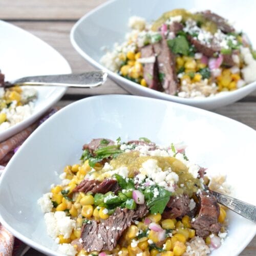 Easy Flank Steak Taco Bowls on 100 Days of Real Food