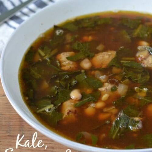 Easy Kale, Sausage and White Bean Soup