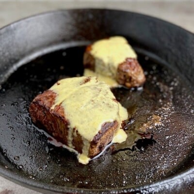 Easy Oven Roasted Steak with Bearnaise Sauce on 100 Days of Real Food