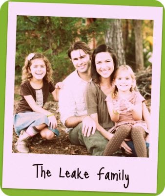 Family portrait of the Leake family. 