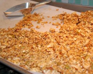 Homemade granola cereal on 100 Days of Real Food