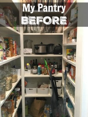 My BEFORE Pantry on 100 Days of Real Food