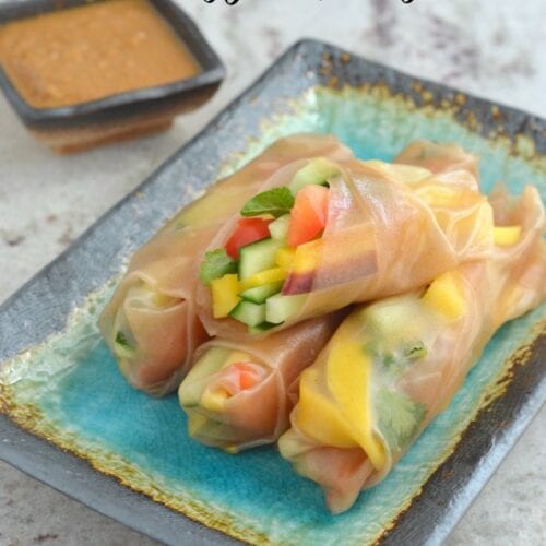 No-Cook Veggie Spring Rolls on 100 Days of Real Food