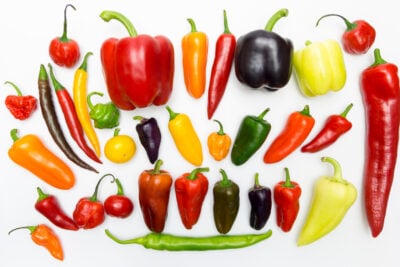 Types of peppers.