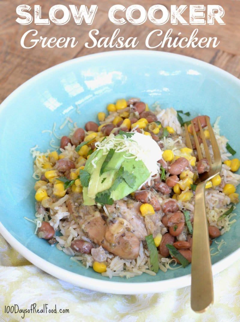 photo of Slow Cooker Green Salsa Chicken - dinners kids can make