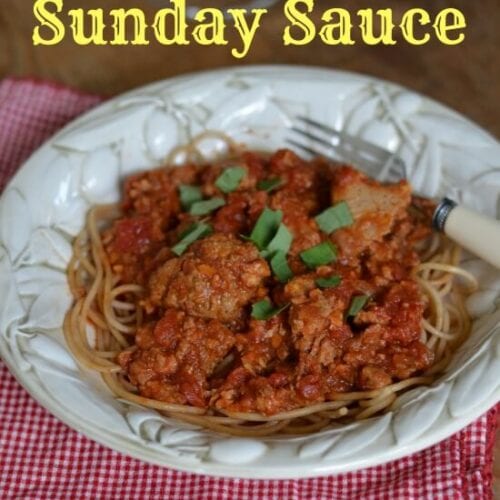 Slow Cooker Sunday Sauce (that will feed a crowd!)