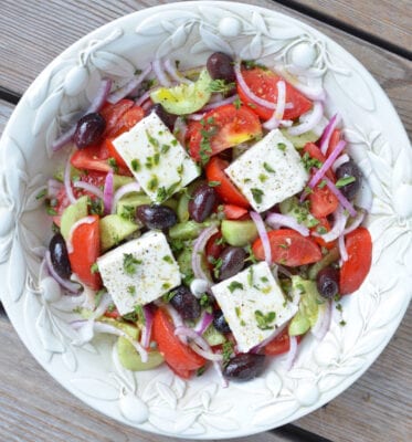 Traditional Greek Salad on 100 Days of Real Food