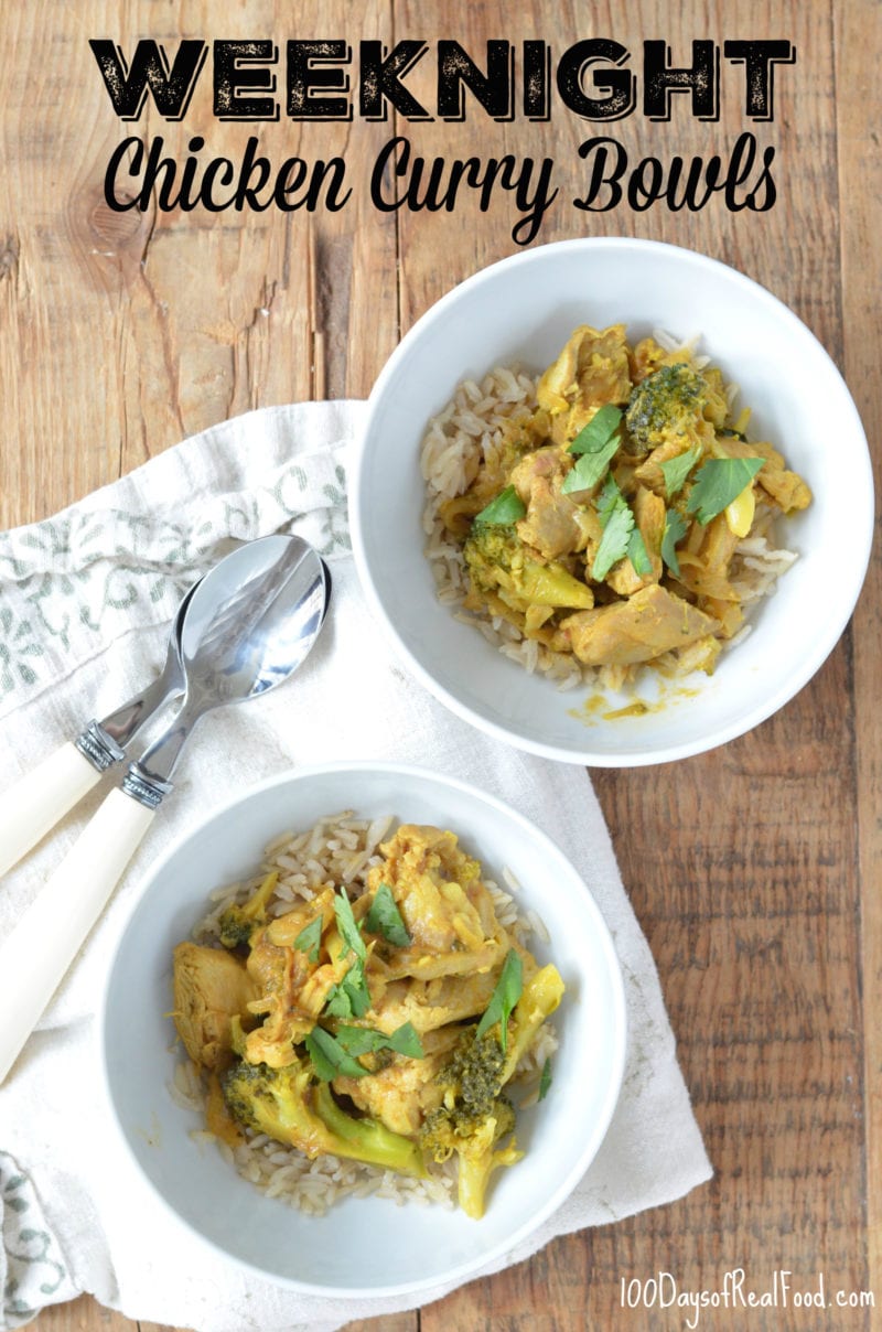 photo of Weeknight Chicken Curry Bowls - dinners kids can make